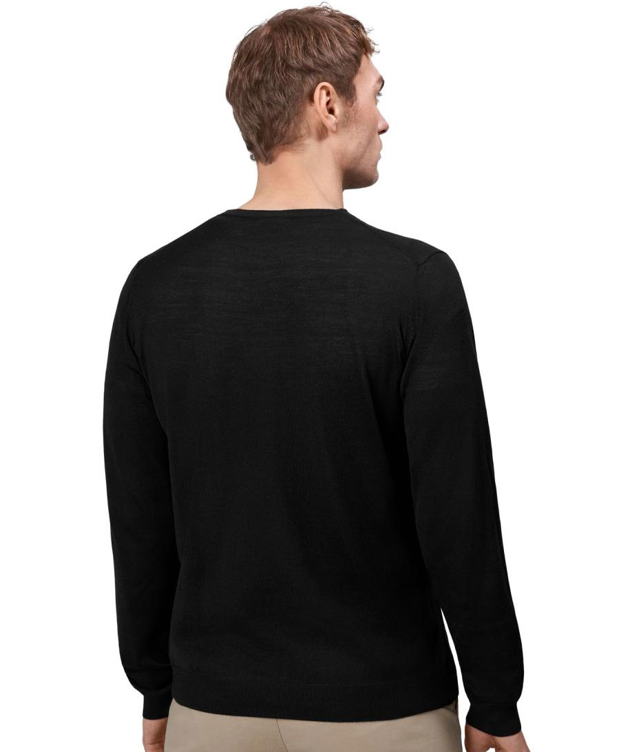 ID knitted pullover with merino wool, Black, large image number 2