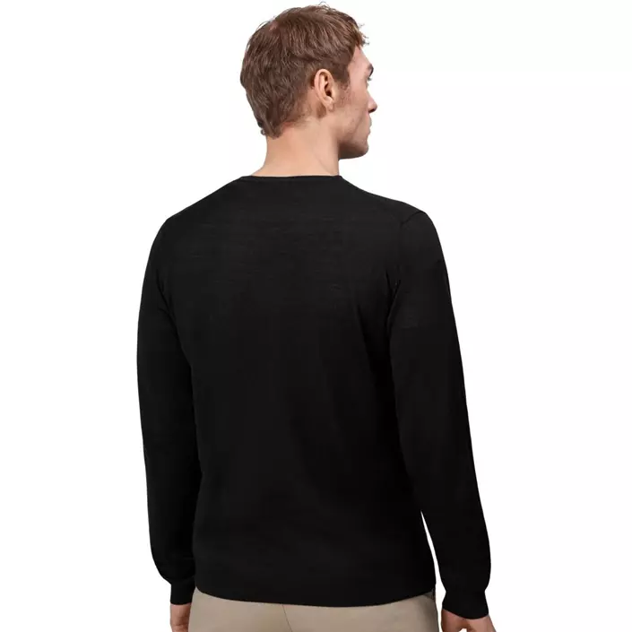 ID stickad tröja med merinoull, Svart, large image number 2