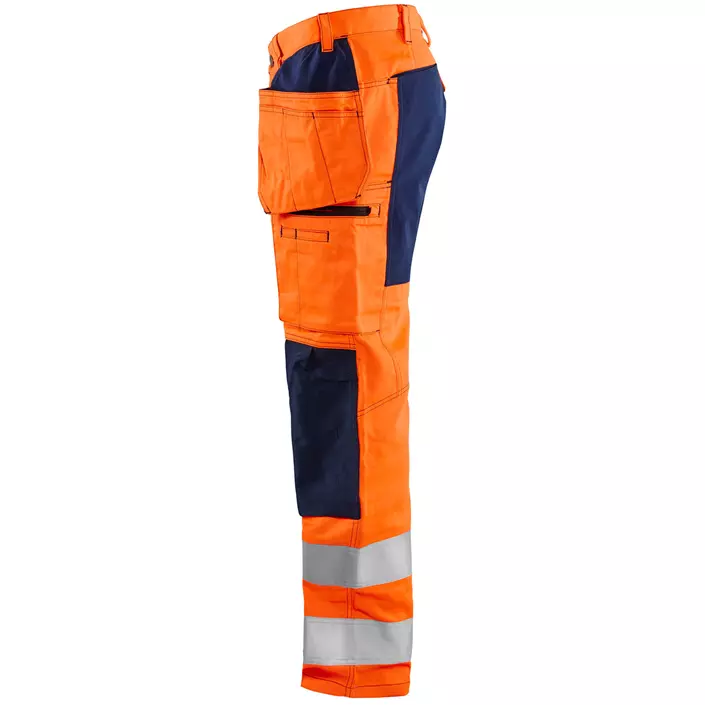 Blåkläder håndværkerbukser, Hi-vis Orange/Marine, large image number 2