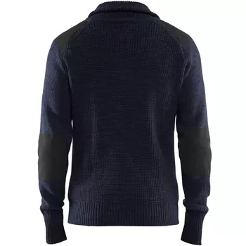 Blåkläder ull tröja, Marinblå/Gul