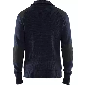 Blåkläder ull genser, Marine/Gul