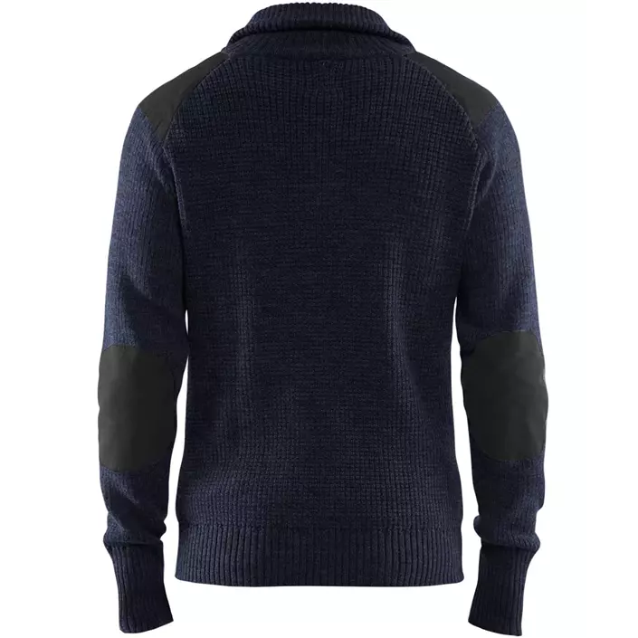 Blåkläder wool sweater, Marine Blue/Yellow, large image number 1