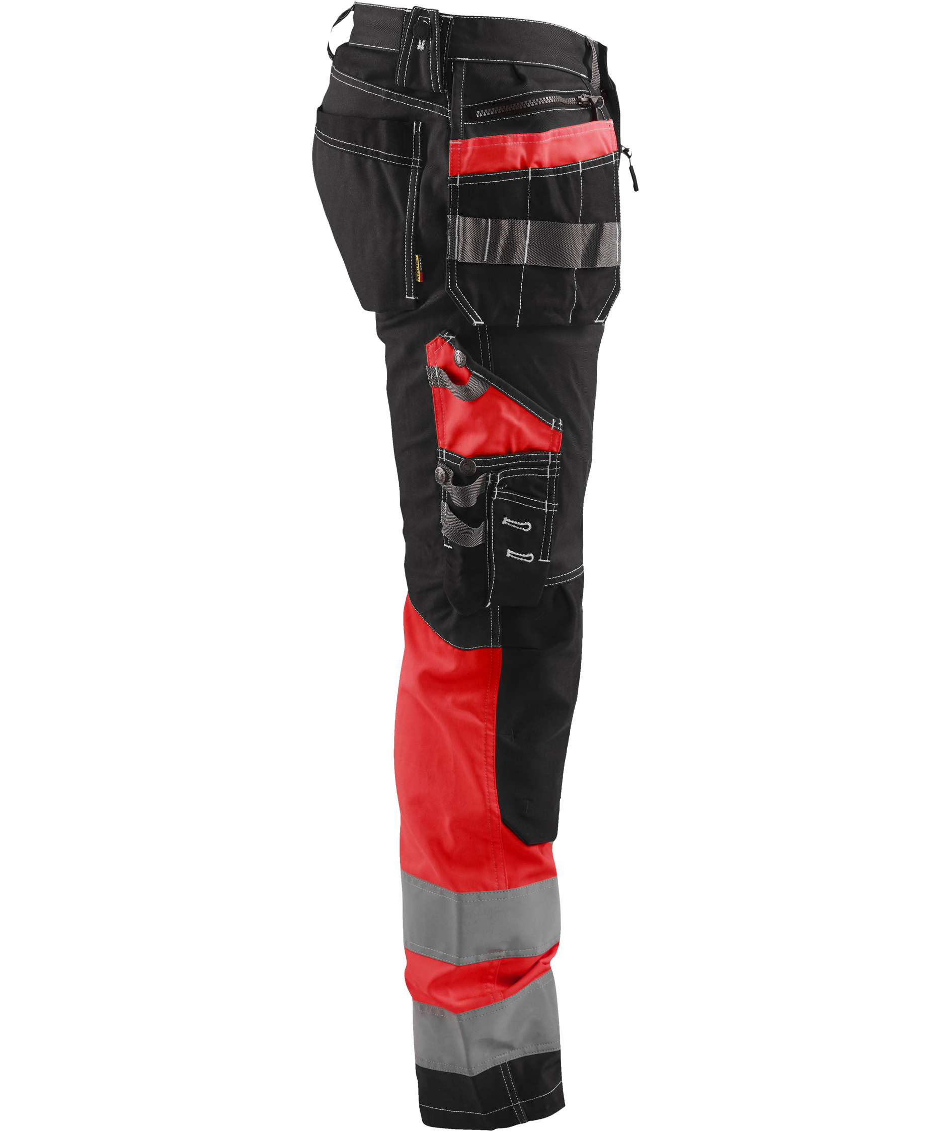 Bl&aring;kl&auml;der craftsman trousers, Black/Hi-Vis Red, large image number 2