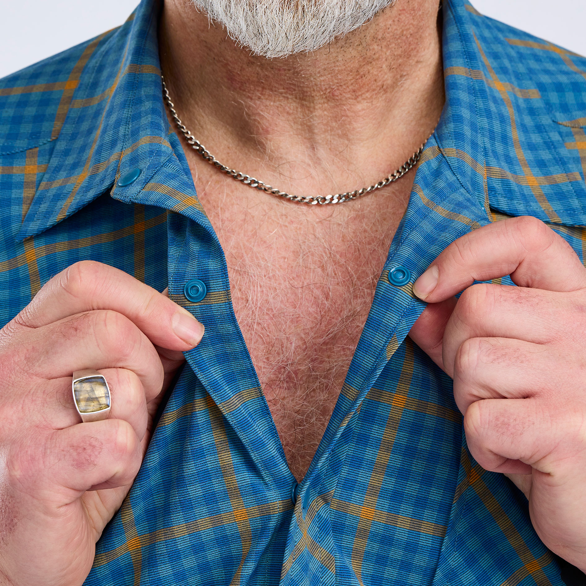 Pinewood Outdoor kort&aelig;rmet skjorte, Blue, large image number 4