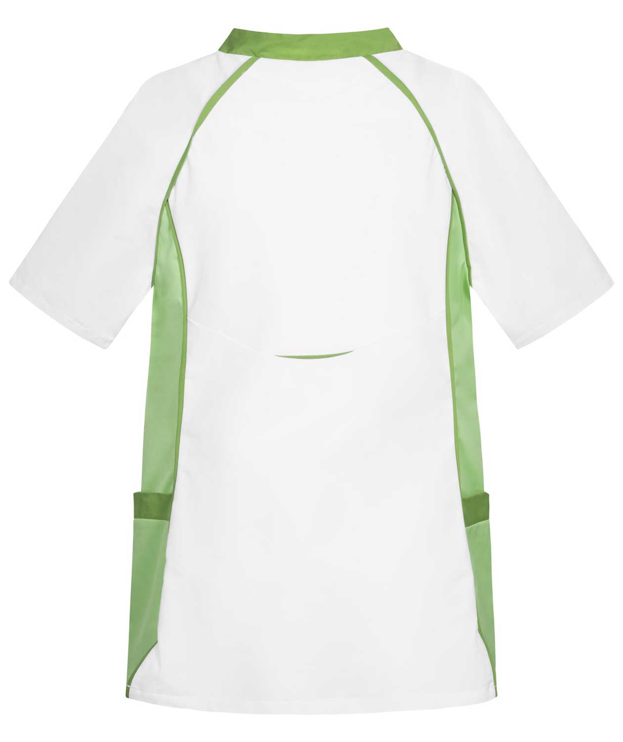 Kentaur kort&auml;rmad skjorta dam, Vit/Gr&ouml;n