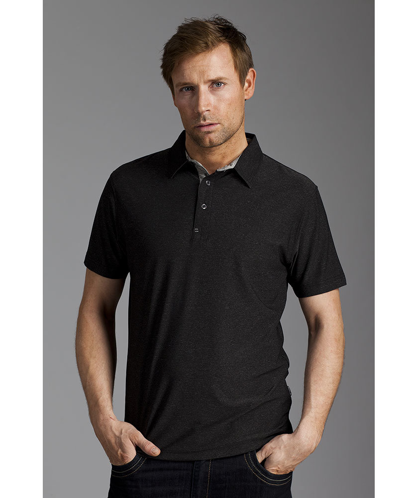 Pitch Stone Poloshirt, Black melange