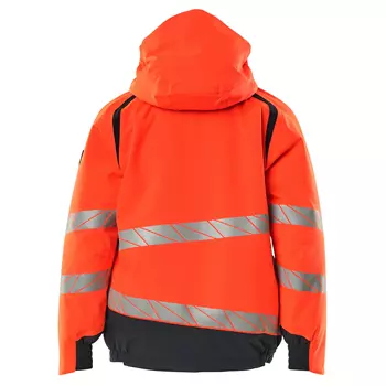 Mascot Accelerate Safe winter jacket for kids, Hi-Vis Red/Dark Marine