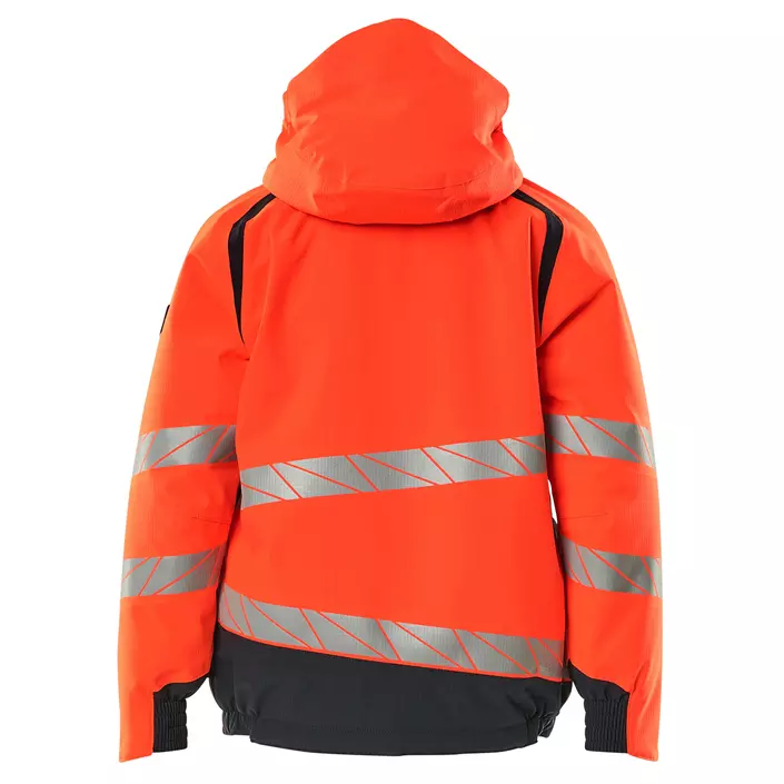 Mascot Accelerate Safe winter jacket for kids, Hi-Vis Red/Dark Marine, large image number 1
