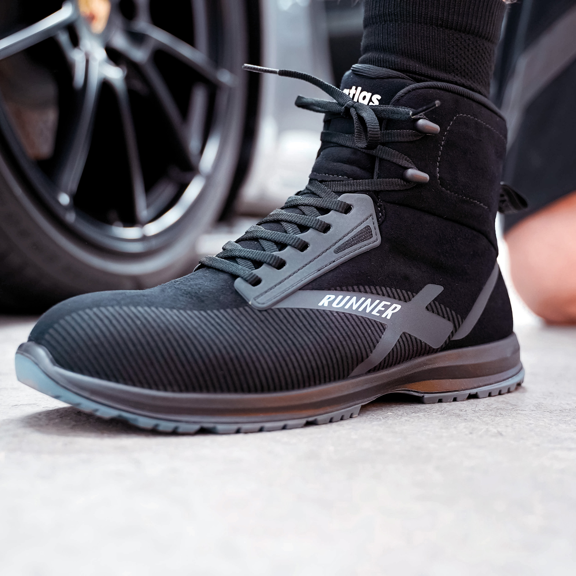 Atlas Runner 105 Sicherheitsschuhe S3, Schwarz