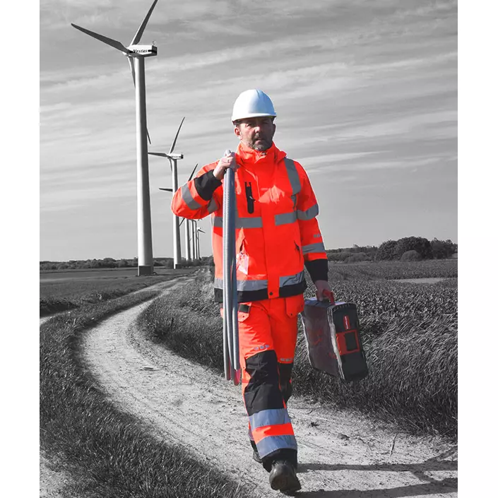 Lyngsøe skaljakke, Hi-Vis Orange/Sort, large image number 1