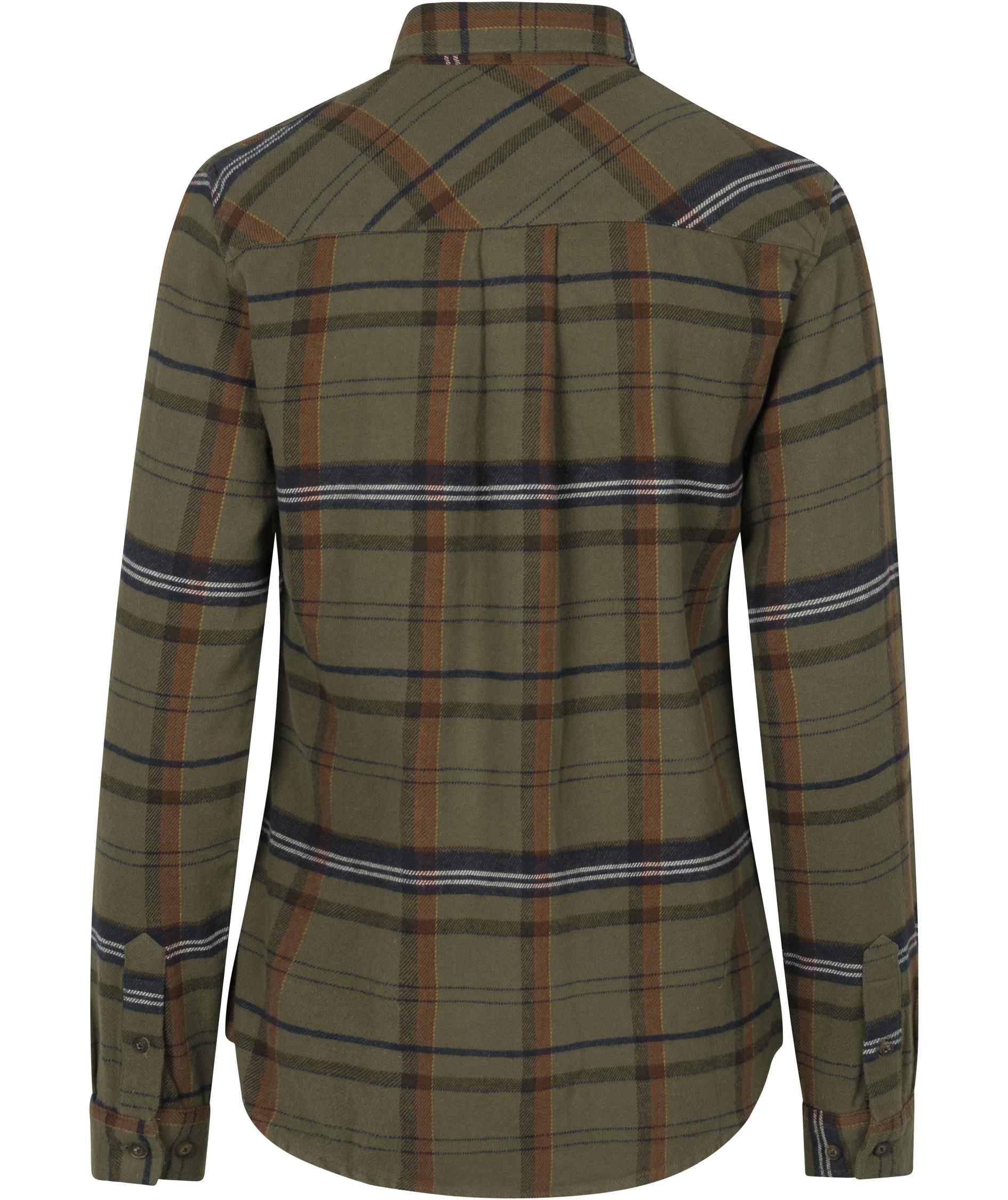 Seeland Skye women's flannel shirt, Grape leaf/Terracotta check, large image number 2