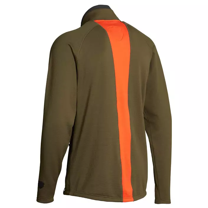 Northern Hunting Ulf fleece sweater, Green/Hi-Vis Orange, large image number 2