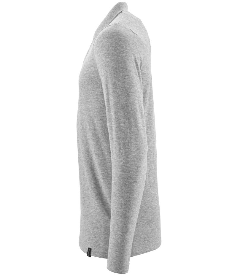 Mascot Crossover long-sleeved polo shirt, Grey, large image number 2