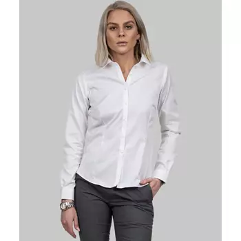 J. Harvest & Frost Twill Green Bow O1 lady fit shirt, White