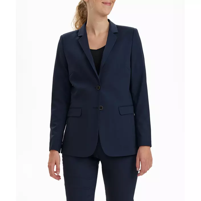 Sunwill Traveller Modern fit dame blazer med uld, Dark blue, large image number 6
