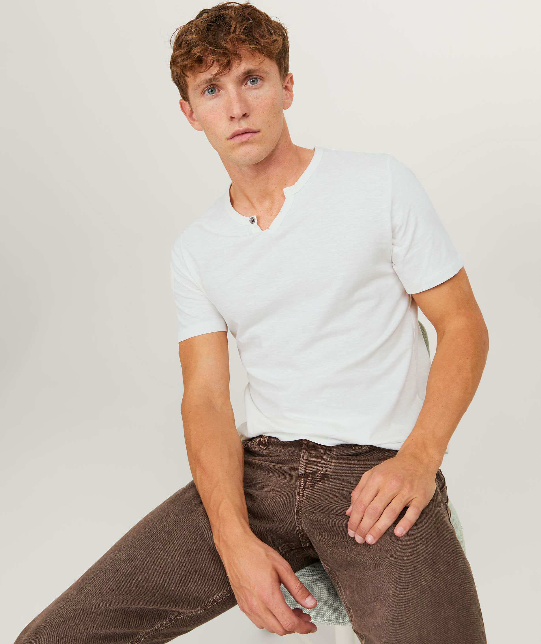 Jack & Jones JJESPLIT T-shirt, Cloud Dancer, large image number 5