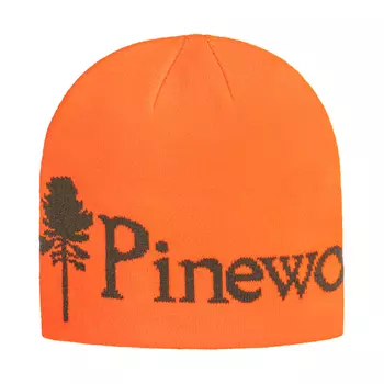 Pinewood Melange logo beanie, Orange/Green