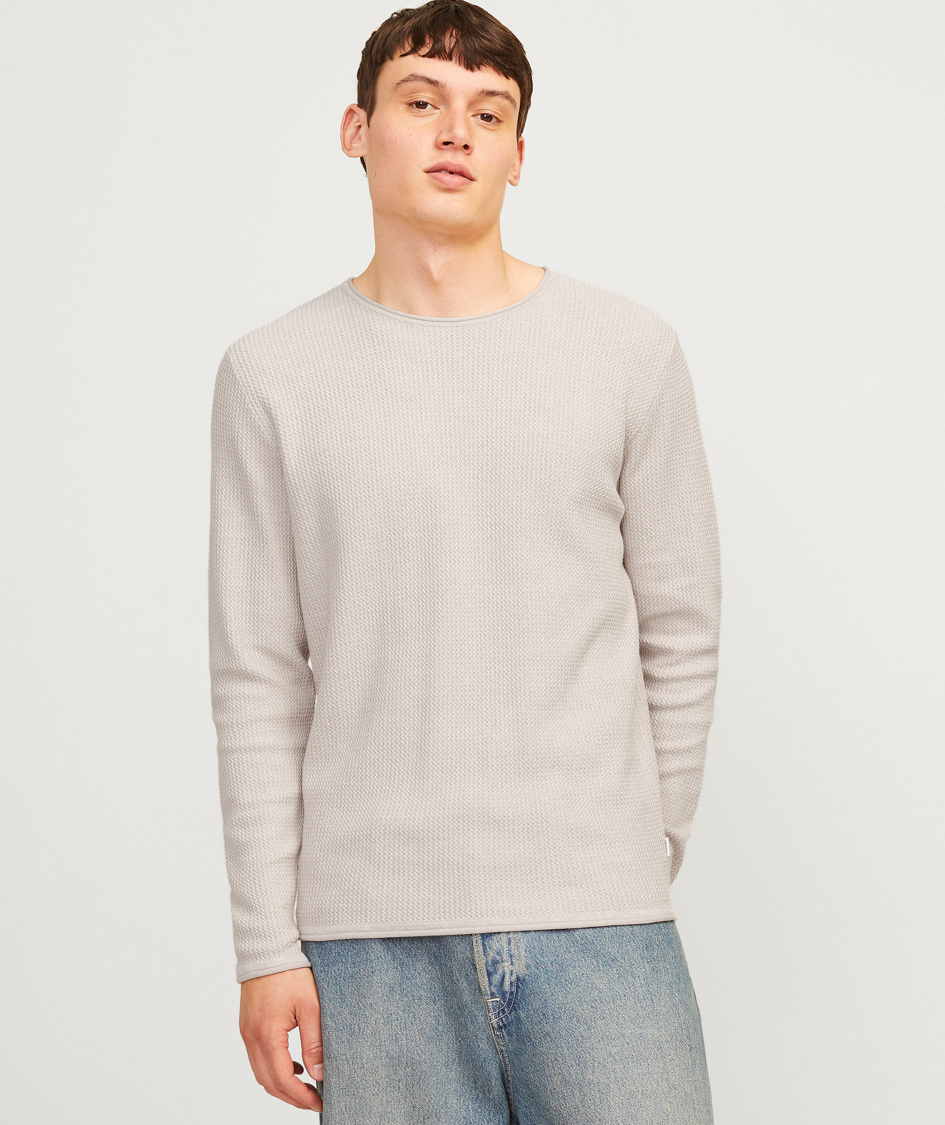 Jack & Jones JJECOOPER Strickpullover, Oatmeal Melange, large image number 1