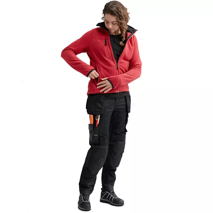 Snickers AllroundWork women's fleece jacket 8027, Chili red/black, large image number 1