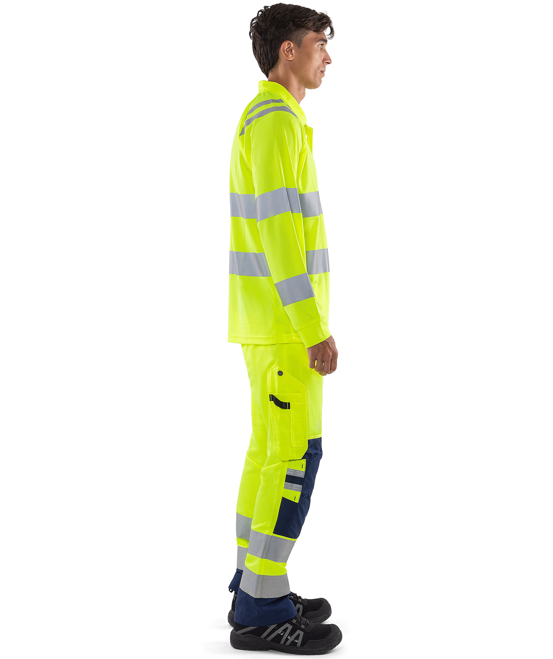 Fristads long-sleeved polo shirt 7864 GPST, Hi-Vis Yellow, large image number 5