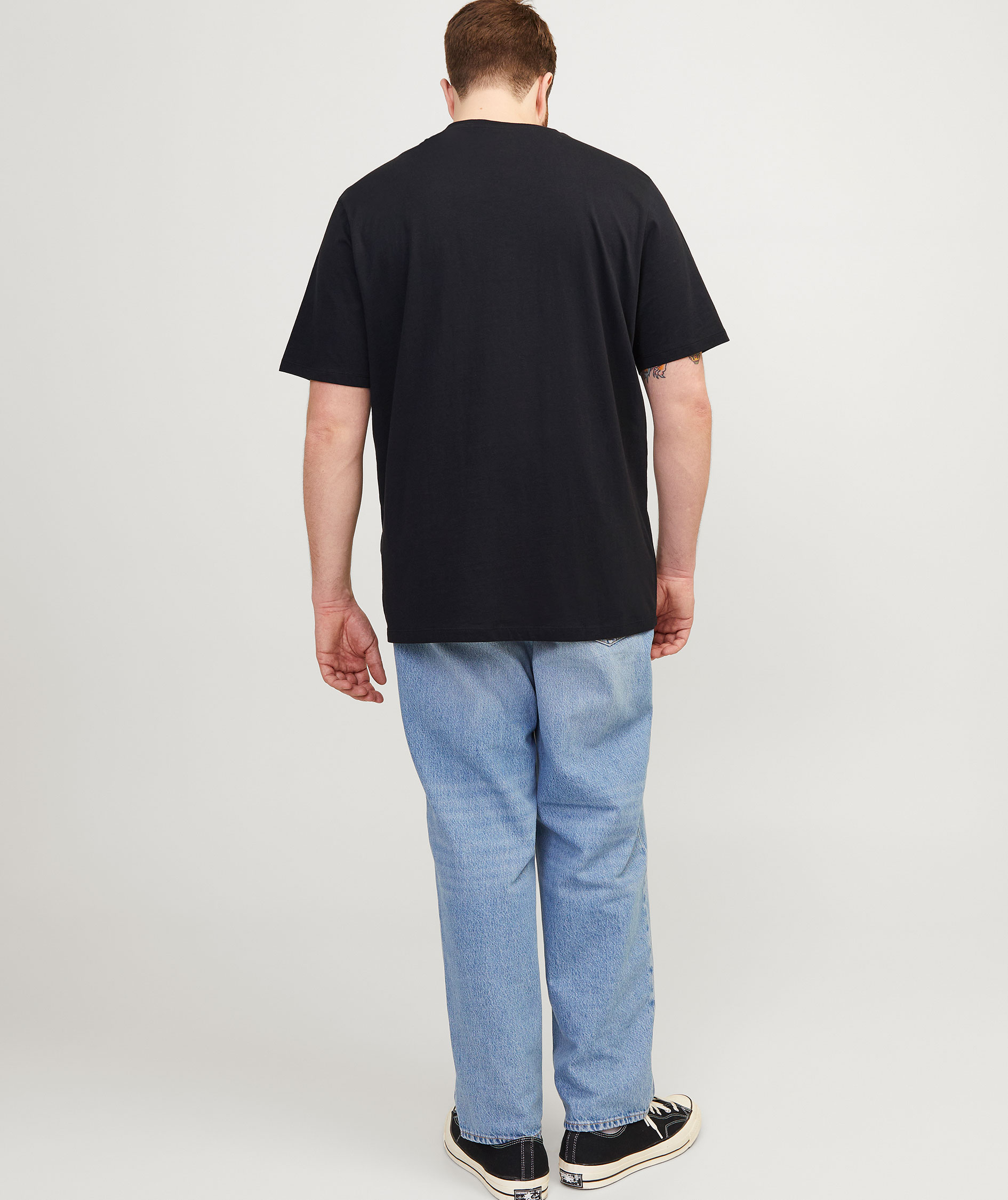 Jack & Jones Plus JJECORP LOGO T-shirt, Black, large image number 2