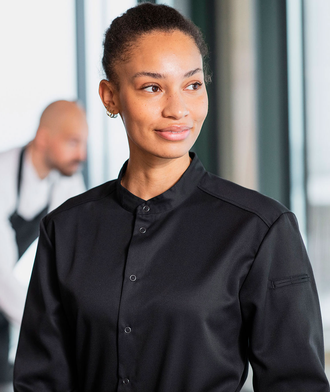 Segers 1109 chef shirt, Black