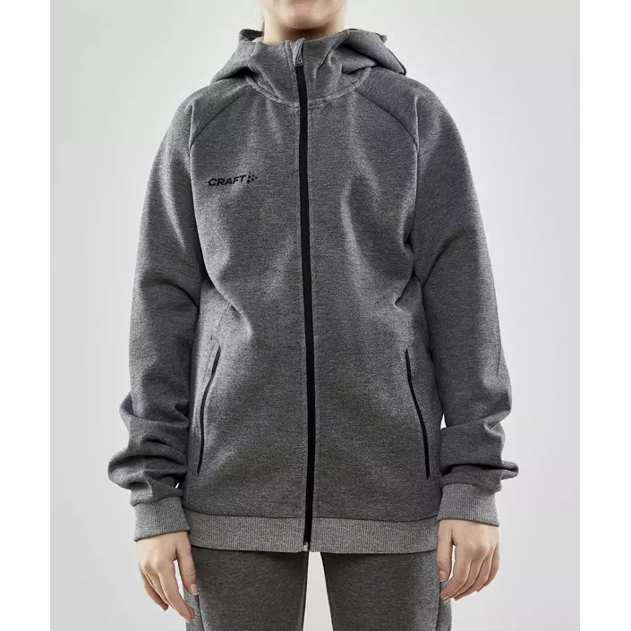 Craft Core Soul Full Zip hoodie till barn, Mörkgrå Melerad, large image number 1