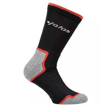 Jalas varme sokker med merinoull, Svart/Rød