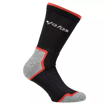 Jalas warm socks with merino wool, Black/Red