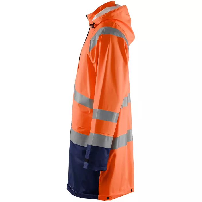 Blåkläder regnfrakke, Orange/Marine, large image number 2
