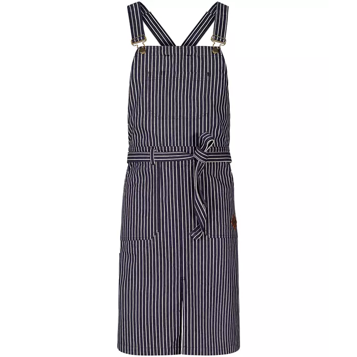 Segers 4092 bröstlappsförkläde med fickor, Striped Denim, Striped Denim, large image number 2