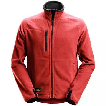 Snickers AllroundWork fleece jacket 8022, Chili red/black