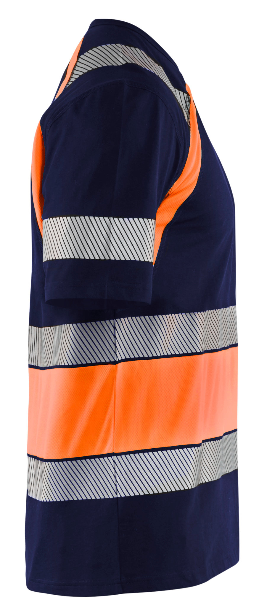 Bl&aring;kl&auml;der T-shirt, Marinbl&aring;/Varselorange