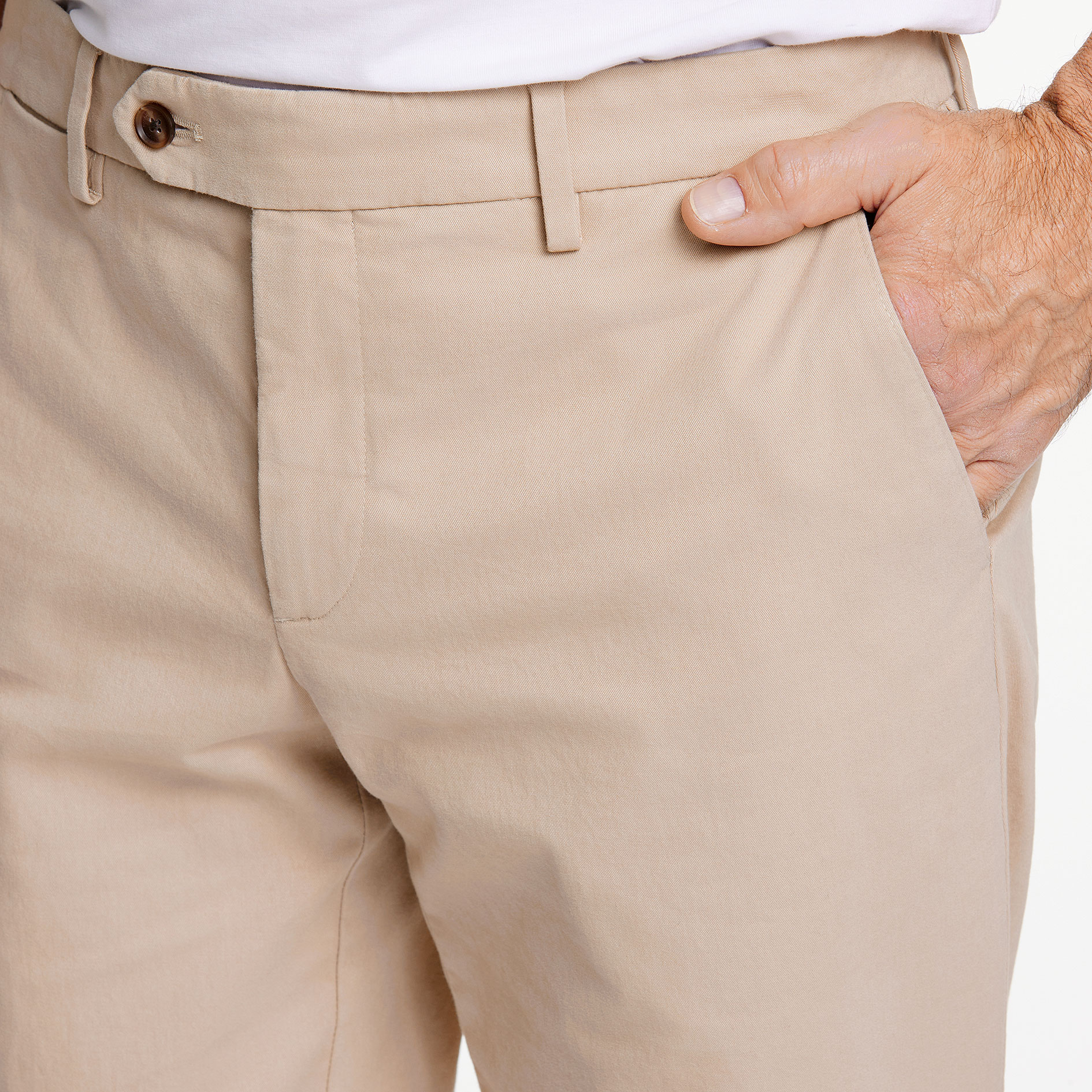 Bison Superflex Modern fit chinos, Sand, large image number 2