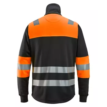 Snickers sweat jacket 8034, Black/Hi-vis Orange