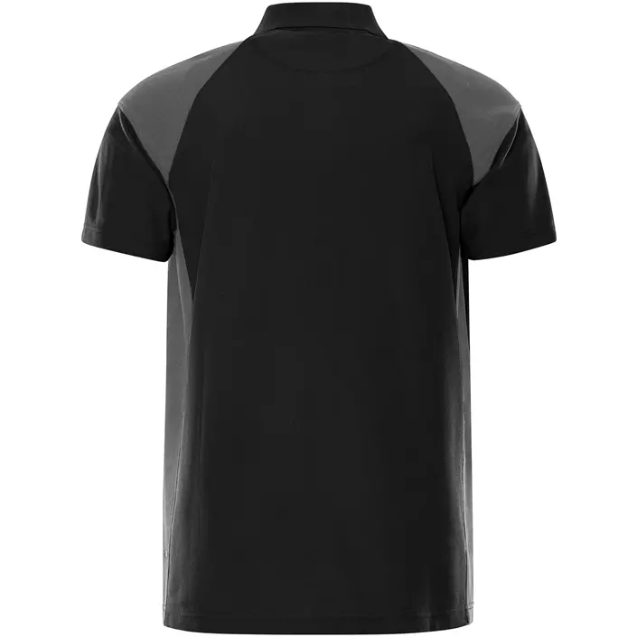 Fristads Heavy polo T-shirt 7047 GPM, Sort/Grå, large image number 2