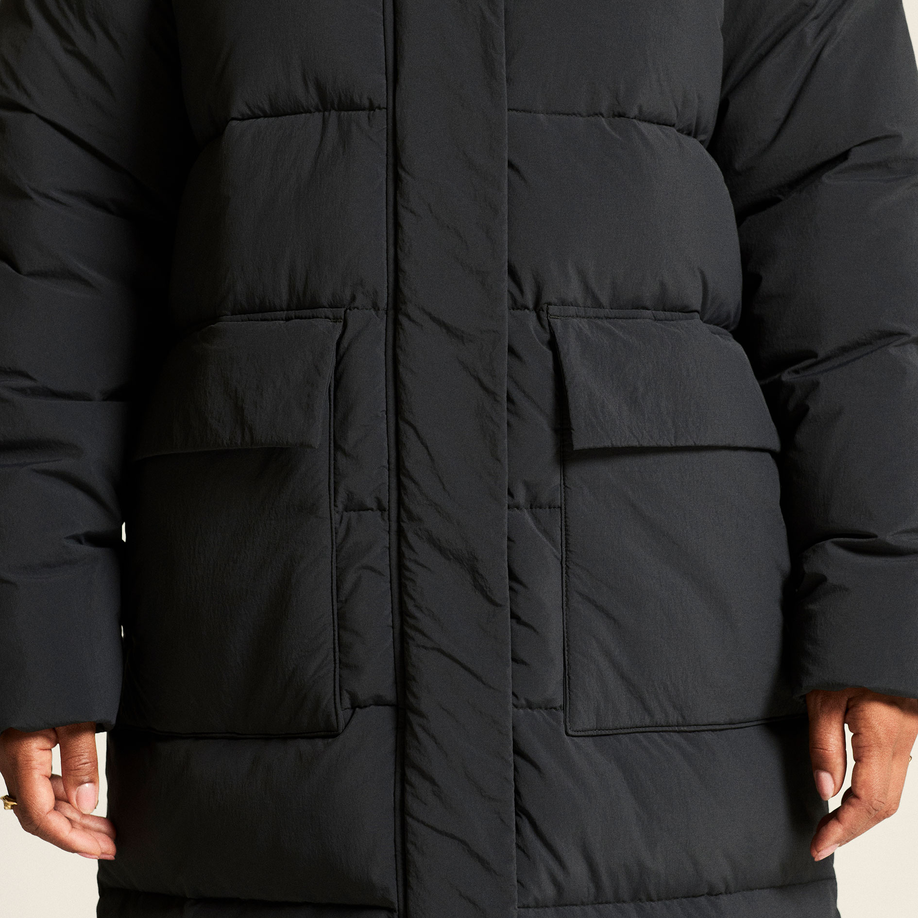 Craft Urban lang vattert dame vinterjakke, Black, large image number 8