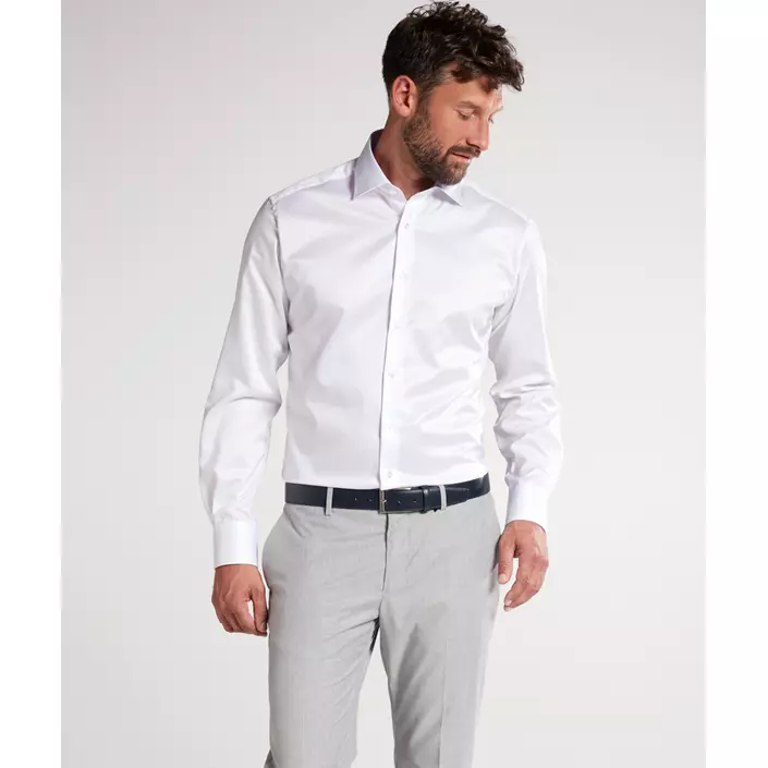 Eterna Uni Modern fit Twill CO2 skjorta, White, large image number 1