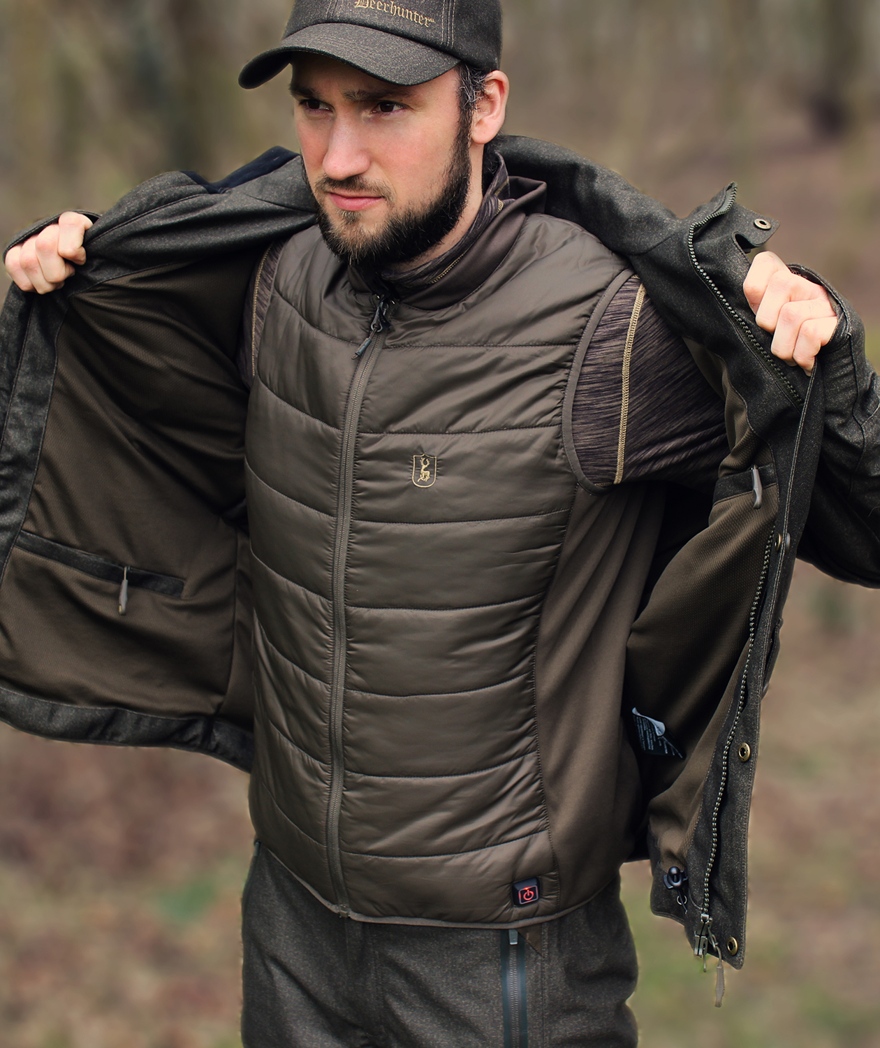 Deerhunter Heat quilted Inner vest, Deep Green