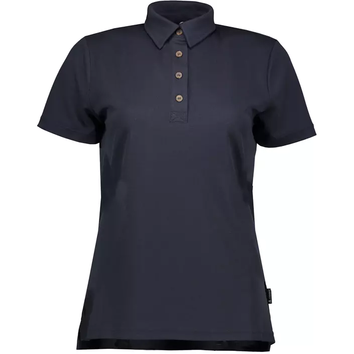 Pitch Stone Tech Wool dame polo T-shirt, Navy, large image number 0