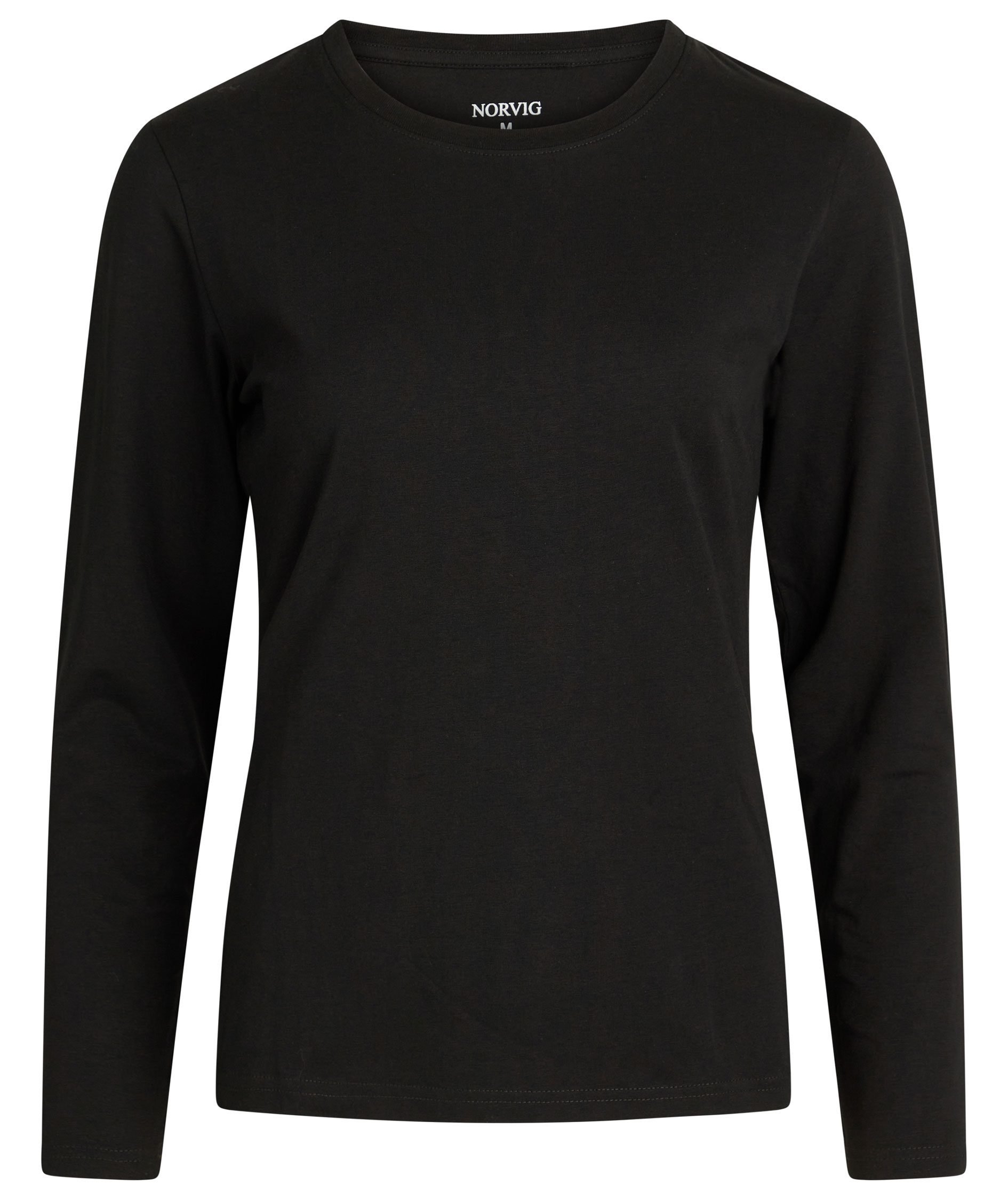 NORVIG l&aring;ng&auml;rmad stretch T-shirt dam, Svart