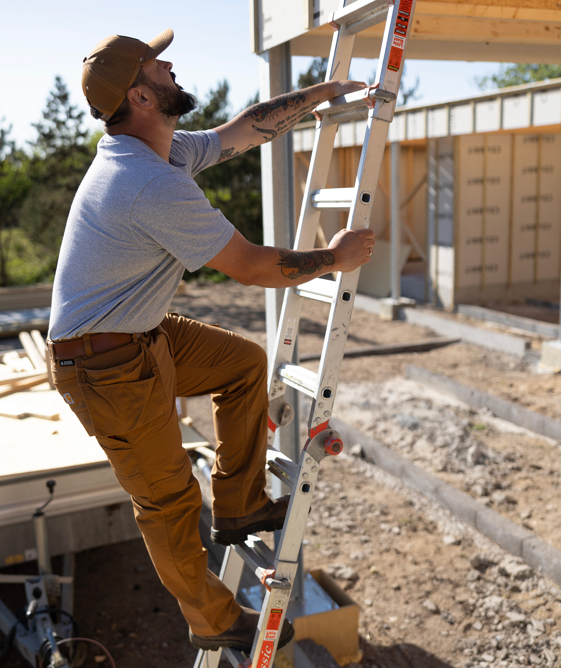 Carhartt Steel cargo hantverksbyxa, Carhartt Brown, large image number 3