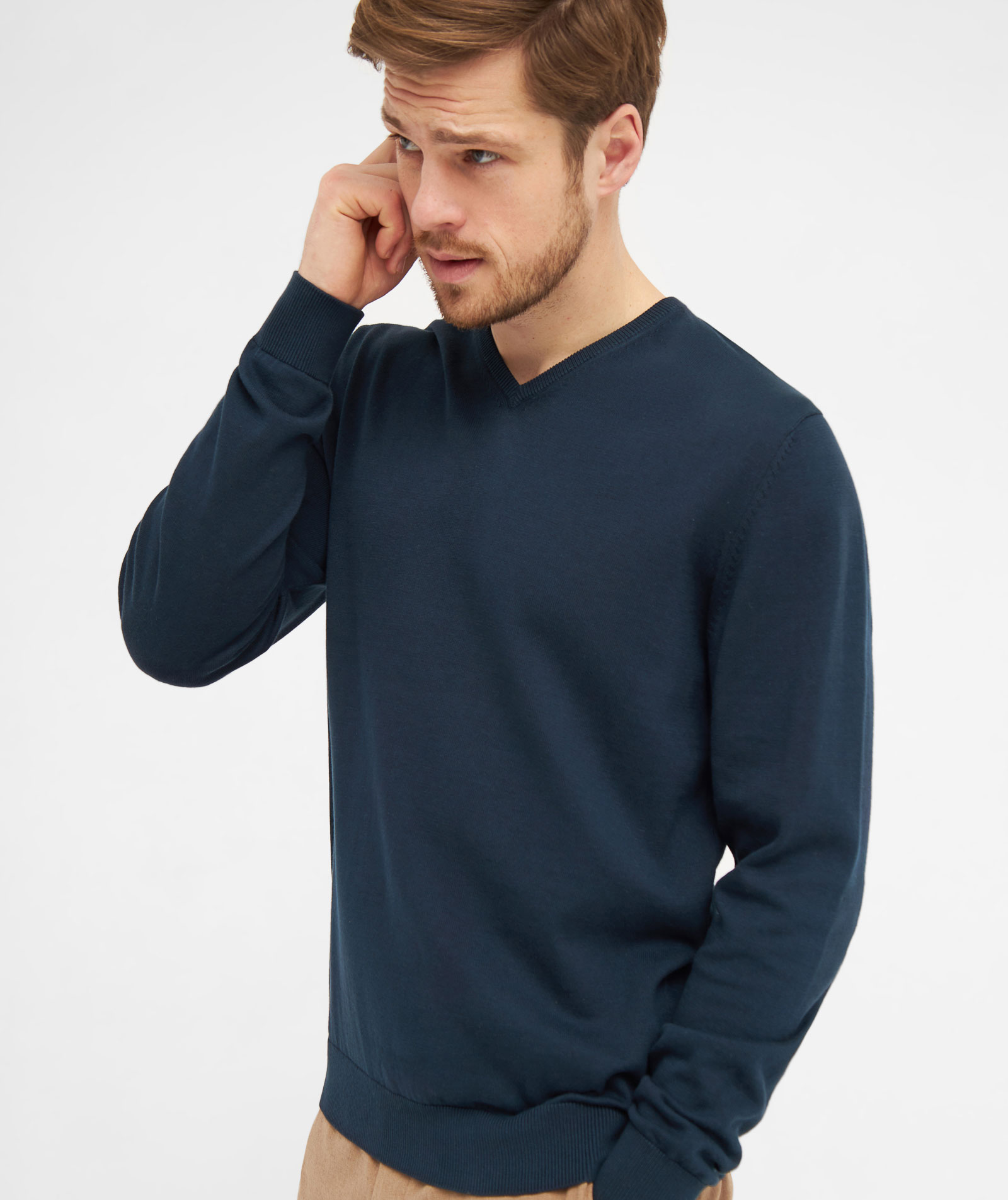 Clipper Napoli stickad tr&ouml;ja, Captain Navy, large image number 3