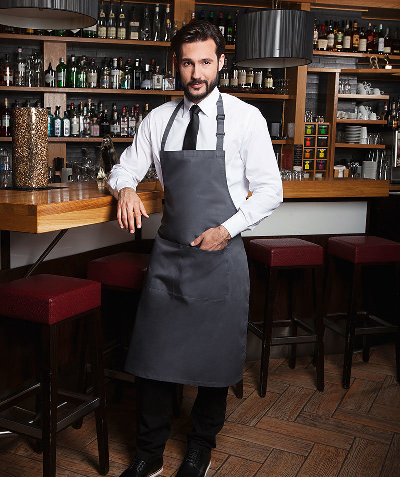 Karlowsky Basic bib apron with pockets