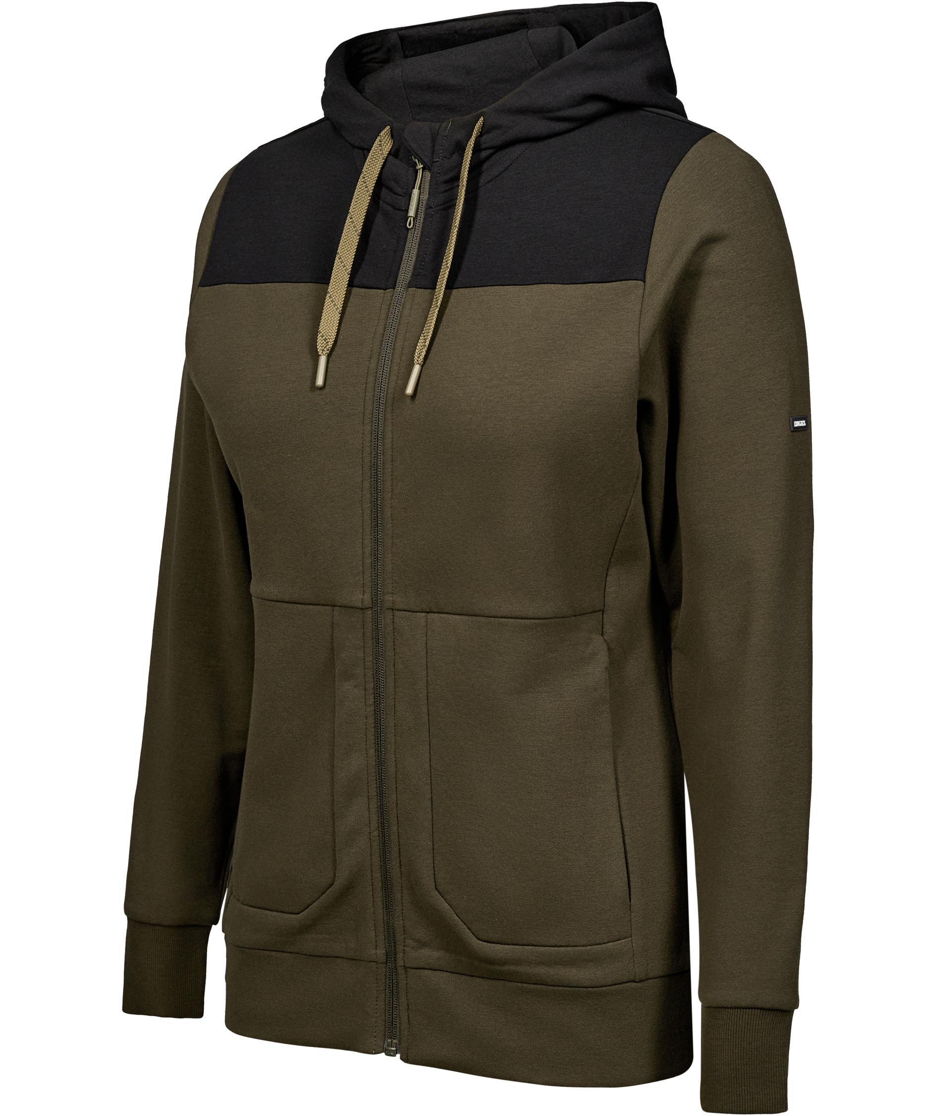 Engel Entire dame h&aelig;ttetr&oslash;je med lynl&aring;s, Forest Green/Black, large image number 5