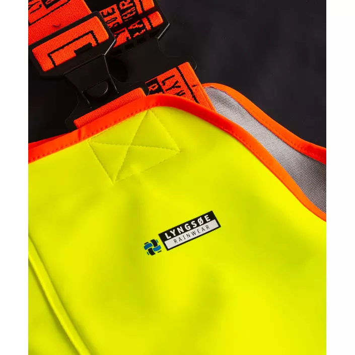 Lyngsøe PVC rain jacket, Hi-vis Orange/Marine, large image number 4