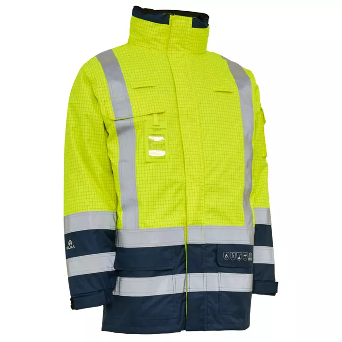 Elka Securetech Multinorm jakke, Hi-Vis gul/marineblå, large image number 0