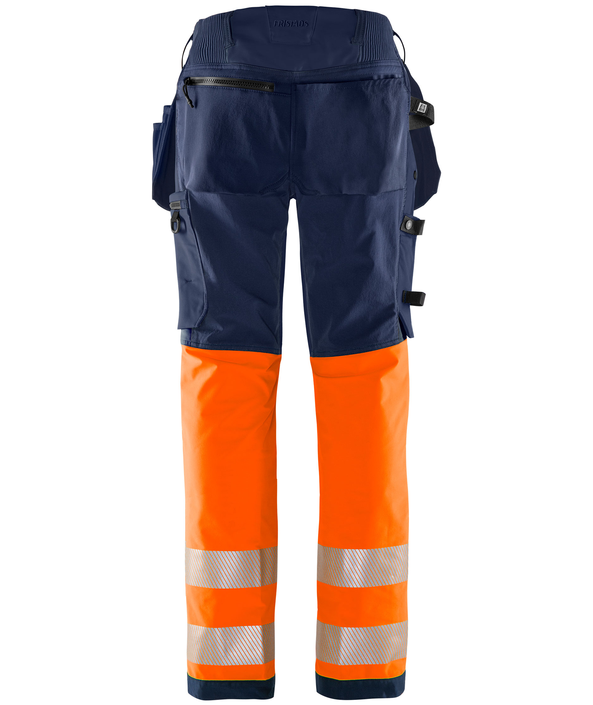 Fristads Green women's craftsman trousers 2663 GSTP full stretch, Hi-Vis Orange/Navy, large image number 2