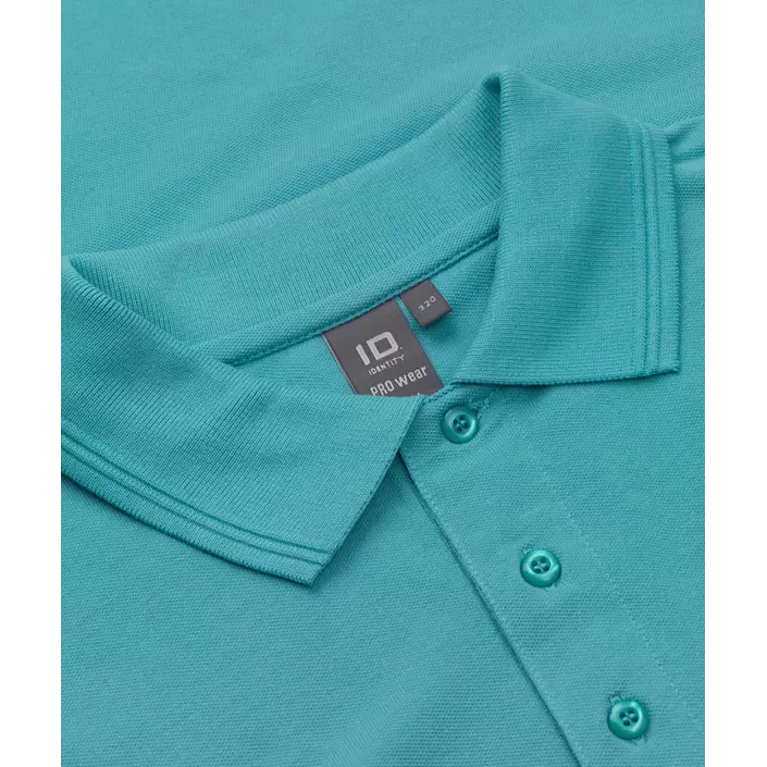 ID PRO Wear Polo T-skjorte med brystlomme, Støvete Aqua, large image number 3