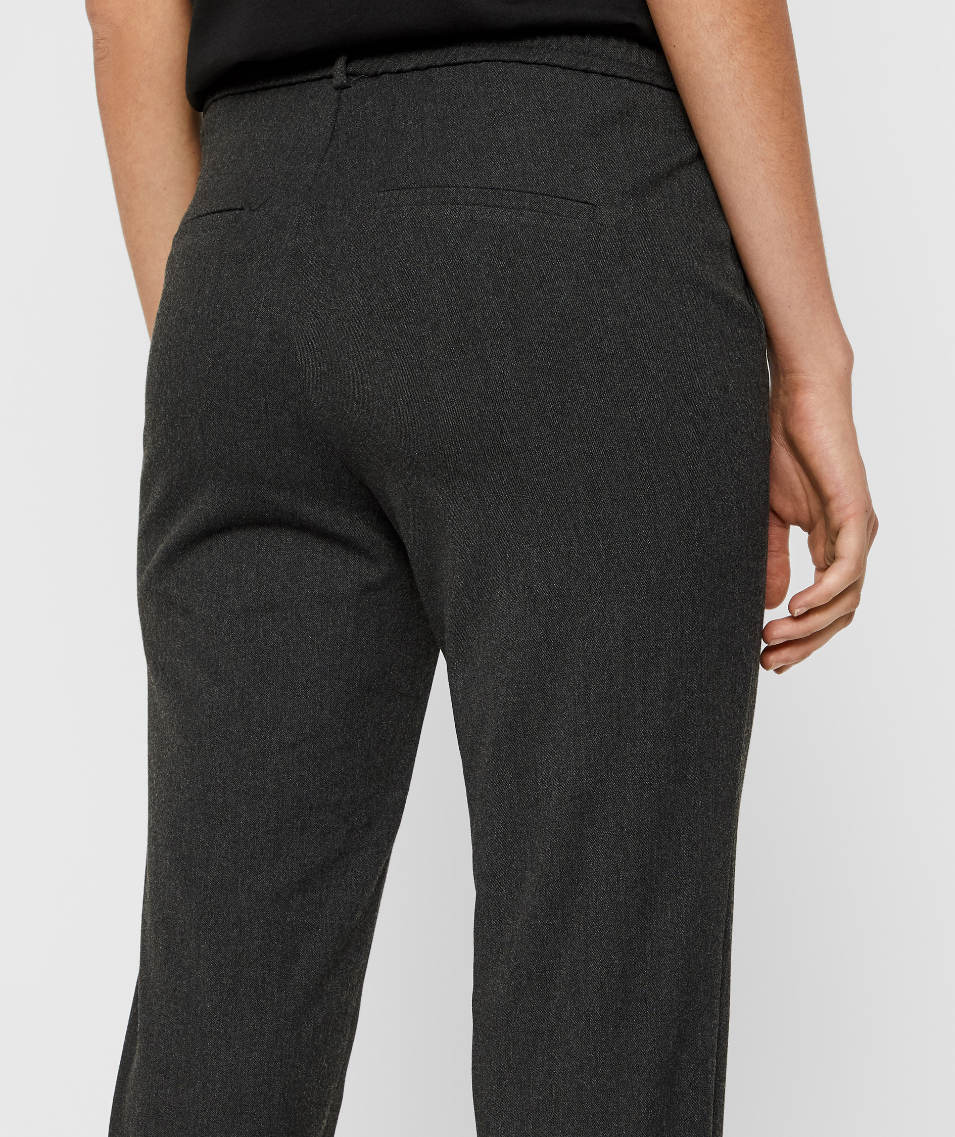 Vero Moda VMMAYA LOOSE SOLID women's trousers, Dark Grey Melange, large image number 4